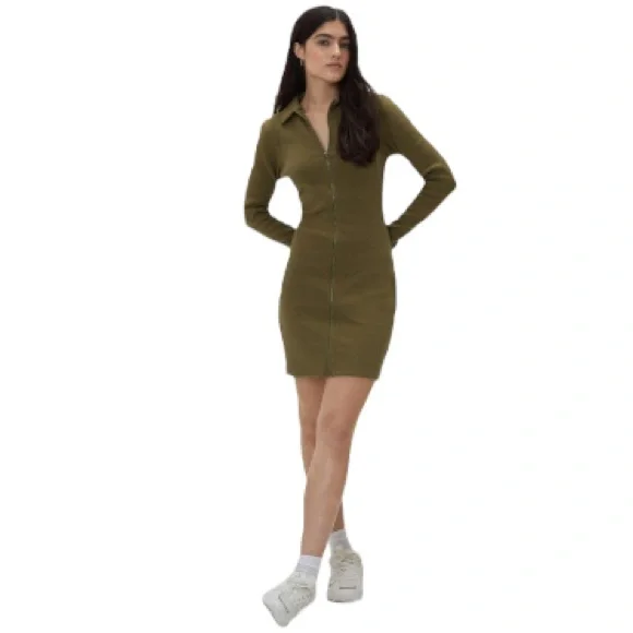 strapless open back dress 3/piece] Ribbed Turtle Neck Sleeveless Bodycon Mini Dress  Capella Outlet